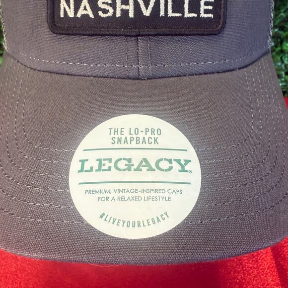 New Nashville Horizon Gray Mesh Trucker Hat Adult Legacy Cap Gift Snapback - Picture 6 of 9